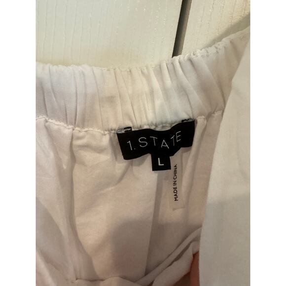 NWT 1.State White Off-The-Shoulder Bardot Top – Size Large - Picture 4 of 6